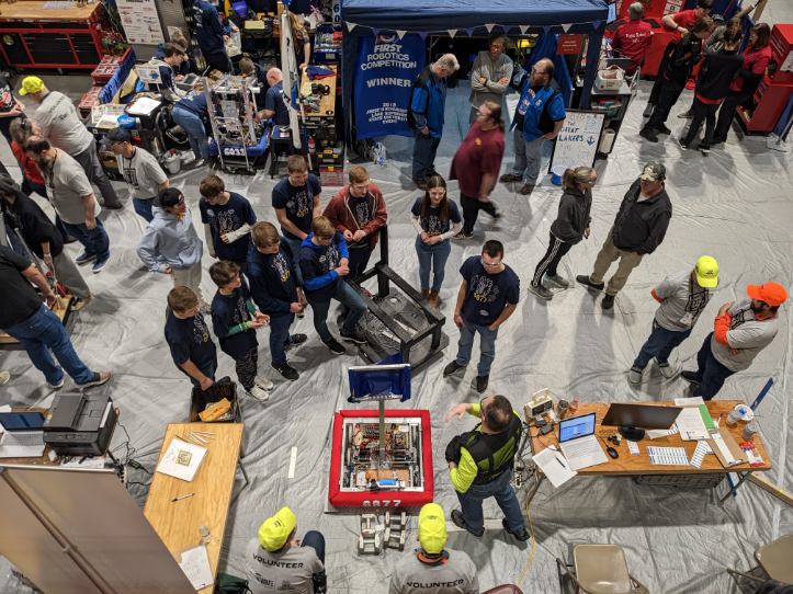 Robotics team hard at work